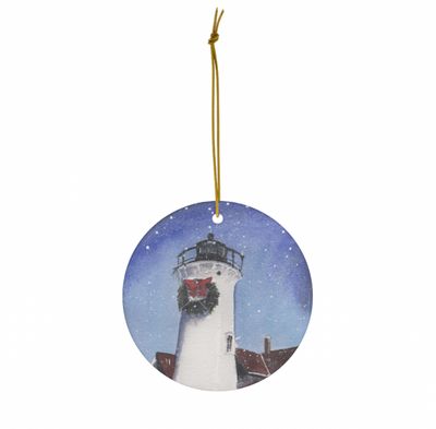 Christmas Nobska Light Ceramic Christmas Ornament