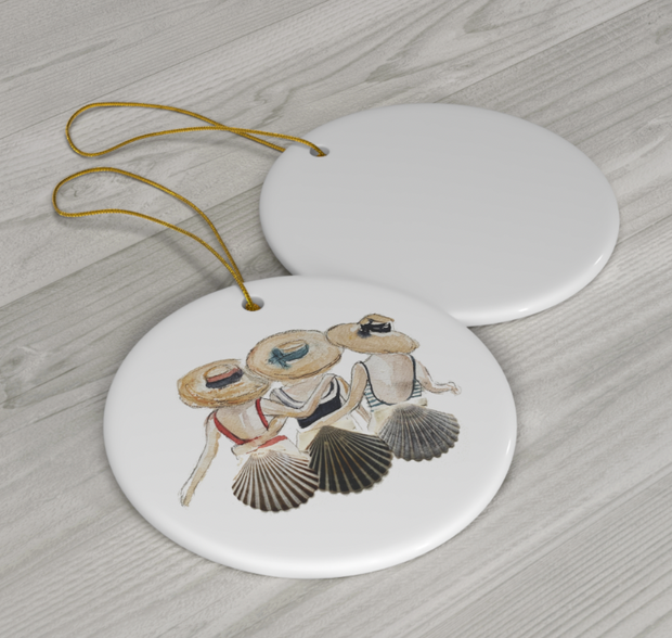Shell Friends 1 Ceramic Christmas Ornament