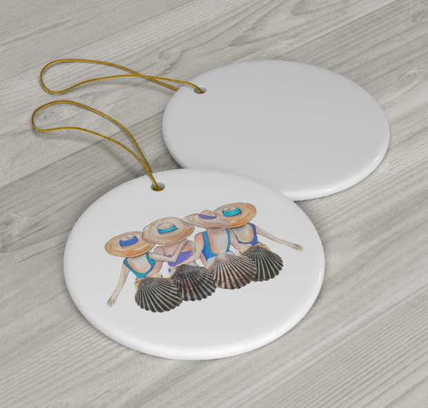 Shell Friends 4 Ceramic Christmas Ornament