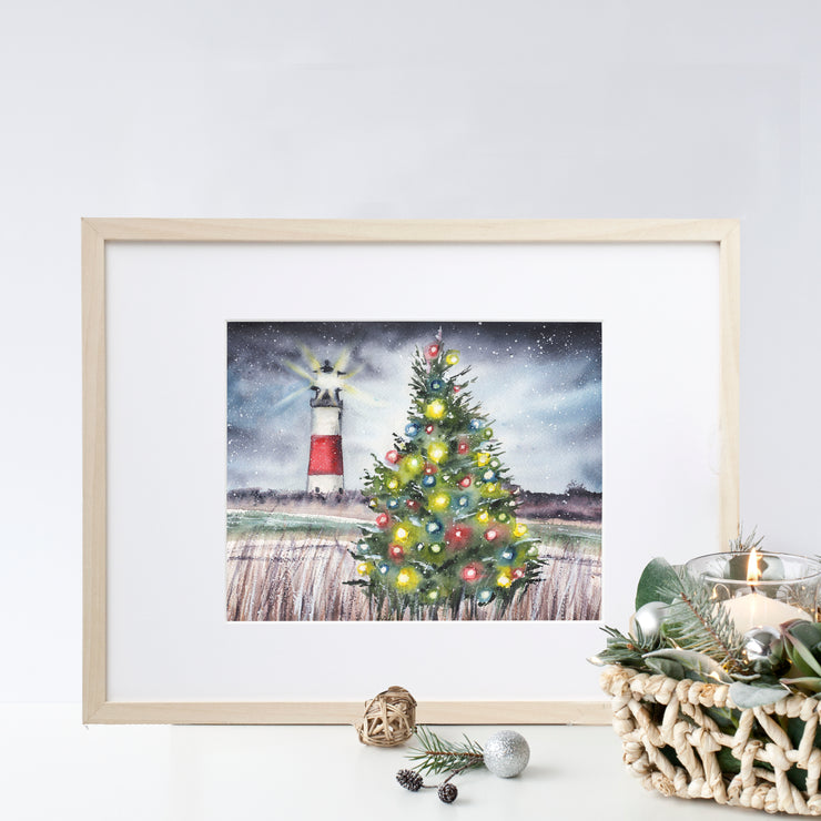 Lighthouse Christmas Tree 8x10 or 5x7 Fine Art Print – ALR Designs lighthouse-christmas-tree-8x10-or-5x7-fine-art-print-alr-designs