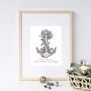 Holiday Anchor 8x10 or 5x7 Fine Art Print