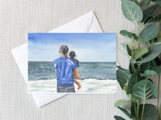 Beach Dad 5x7 Blank Greeting Card