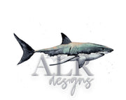 Blue-Green  Shark  Fine Art Print, 8x10 or 5x7 in.