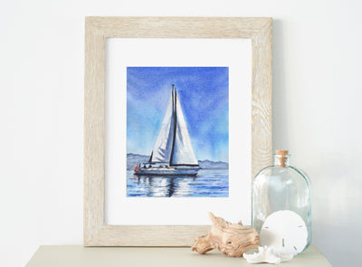 Sailing Blue Waters 8x10 or 5x7 in. Fine Art Print