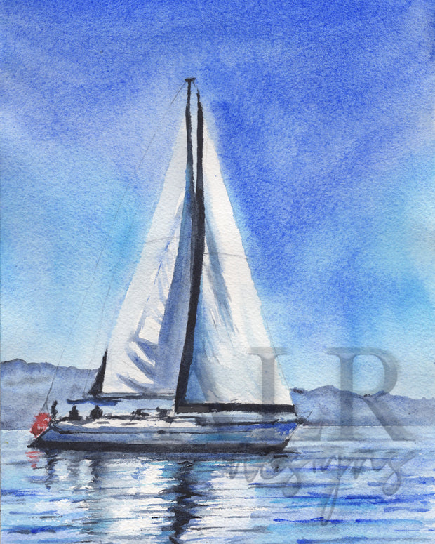 Blue Waters 5x7 Blank Greeting Card
