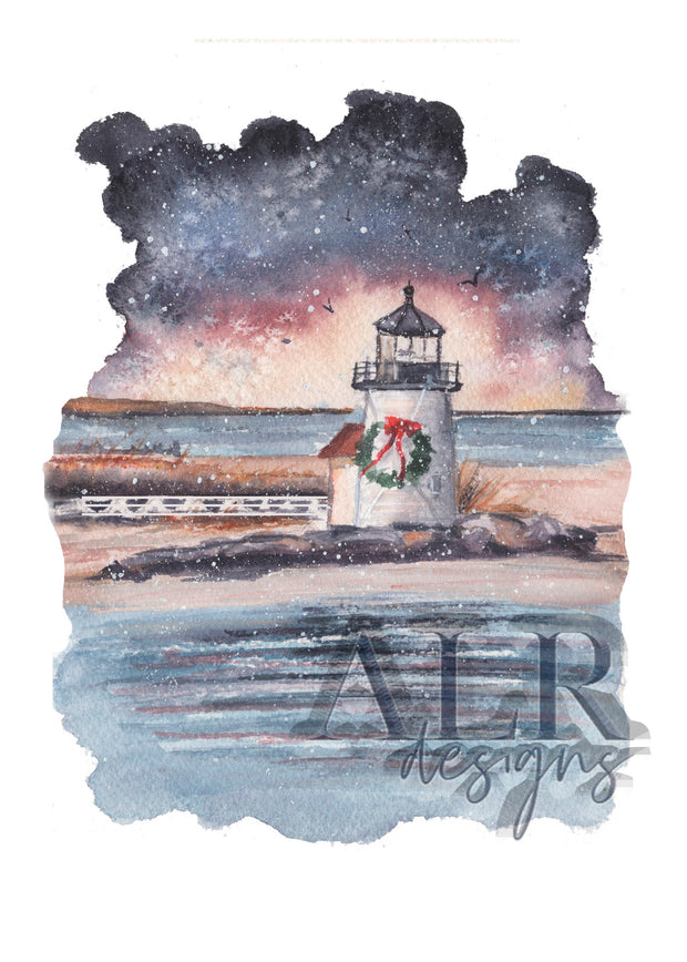 Brant Point Christmas 8x10 or 5x7 Fine Art Print