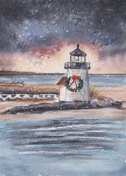 Brant Point Christmas 5x7 Blank Christmas Greeting Card