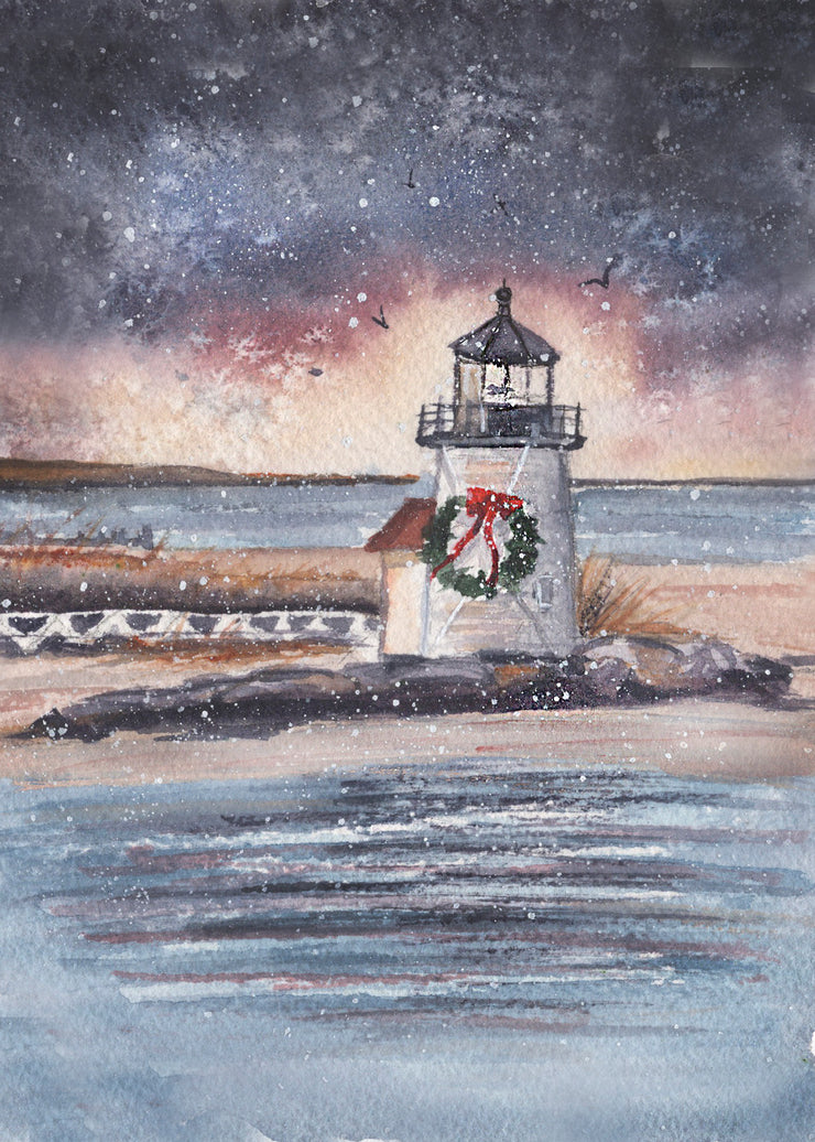 Brant Point Christmas 5x7 Blank Christmas Greeting Card