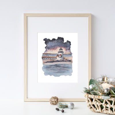 Brant Point Christmas 8x10 or 5x7 Fine Art Print