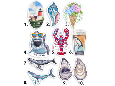 New Cape Cod Sticker Collection! Build your own sticker pack!