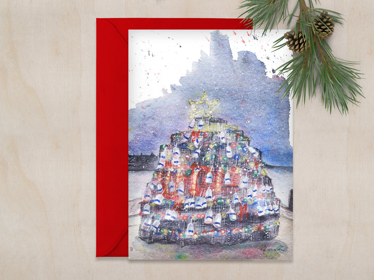 Buoy Christmas Tree 5x7 Christmas Greeting Card