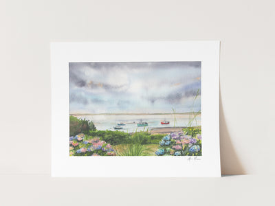 Chatham Hydrangeas 5x7 Matted Archival Print