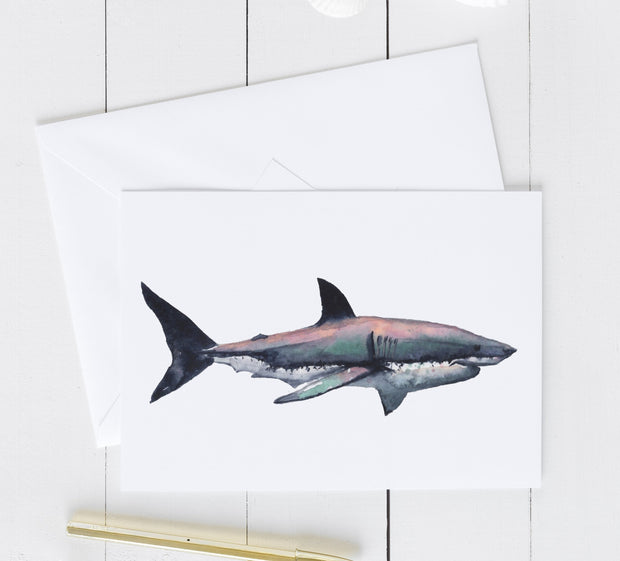 Colorful Shark 5x7 Blank Greeting Card