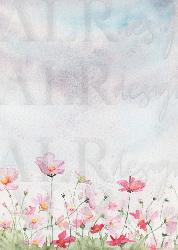 Springtime Fields, 5x7 in, Set of 2 Fine Art Prints