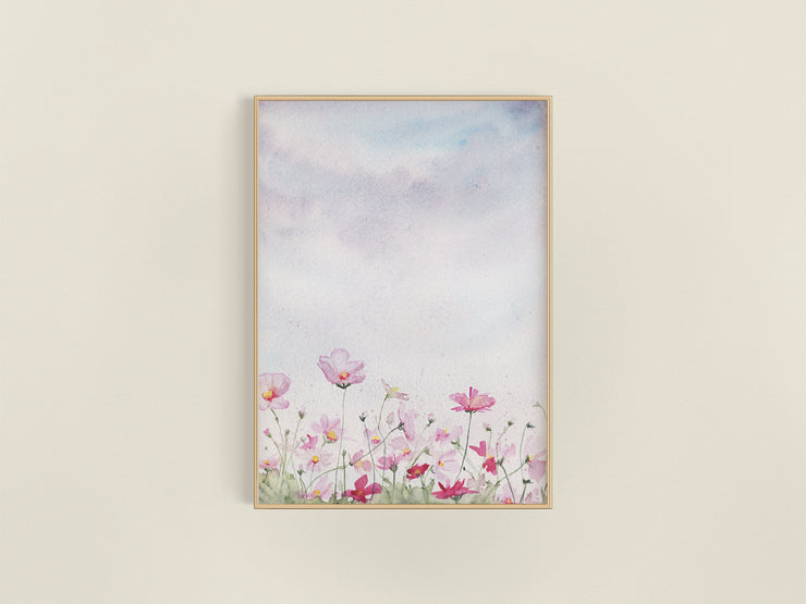 Field of Cosmos 5x7 in Fine Art Print