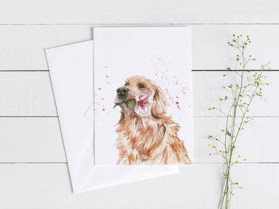 Spring Golden 5x7 Blank Greeting Card