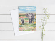 Elephant Mama 5x7 Blank Greeting Card