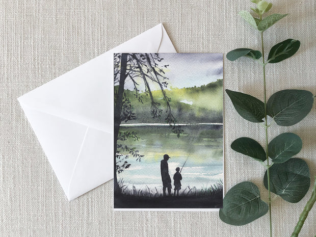 Fishing Dad 5x7 Blank Greeting Card