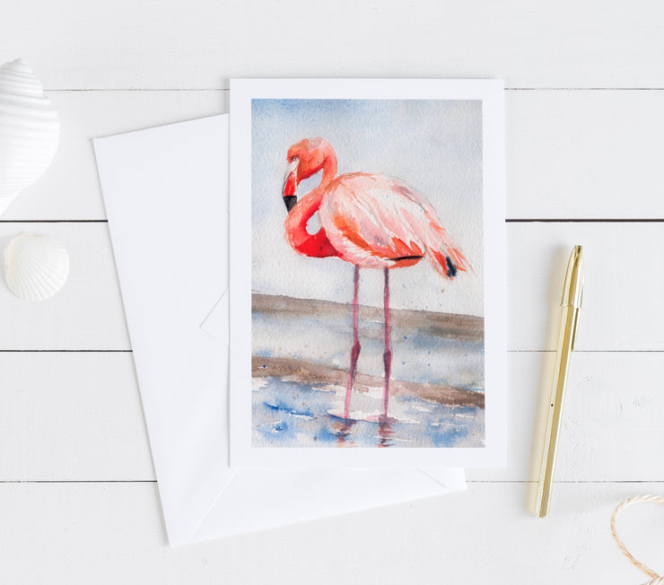 Flamingo 5x7 Blank Greeting Card