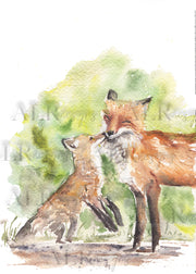 Foxy Mama 5x7 Blank Greeting Card