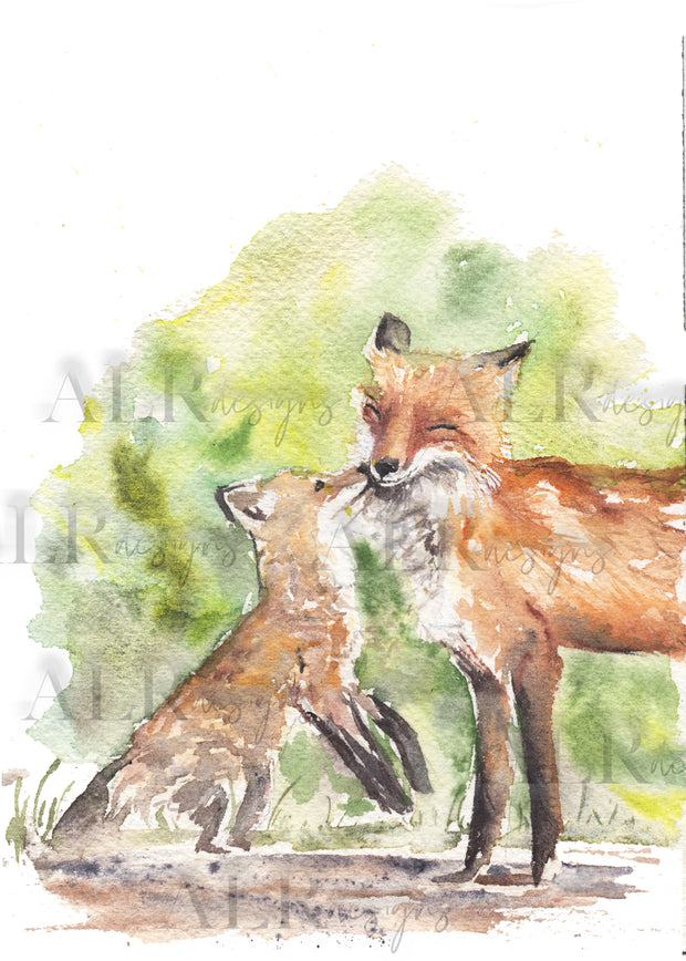 Foxy Mama 5x7 Blank Greeting Card