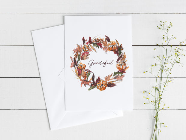 Grateful 5x7 Blank Greeting Card