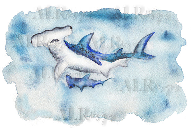 Hammerhead Mama 5x7 Blank Greeting Card