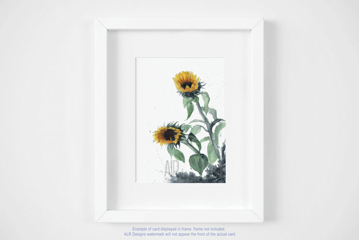 Sunflowers 5x7 Blank Greeting Card