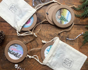 Hand-painted "Beach Sunset" Watercolor Painting Personalized Christmas Ornament: painted ornament, unique gift under 25 idea, holiday decor