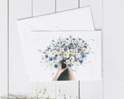 Daisy Bouquet 5x7" Blank Greeting Card
