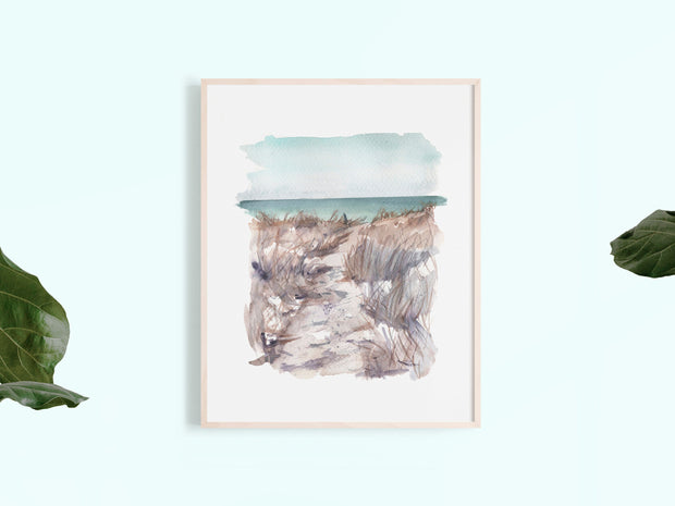 Watercolor Sea Green 1, 8x10 & 5x7 Print, art print, wall art, home decor, beach art, coastal art