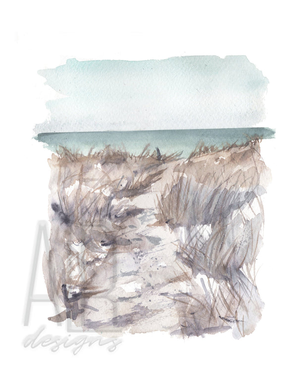 Watercolor Sea Green 1, 8x10 & 5x7 Print, art print, wall art, home decor, beach art, coastal art