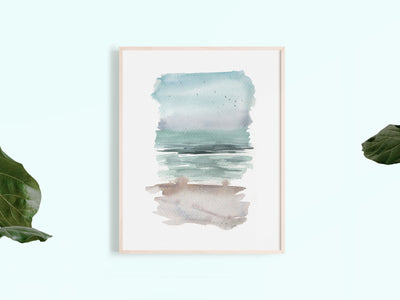 Watercolor Sea Green 2, 8x10 & 5x7 Print, art print, wall art, home decor, beach art, coastal art