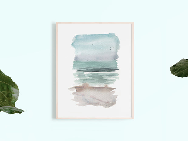 Watercolor Sea Green 2, 8x10 & 5x7 Print, art print, wall art, home decor, beach art, coastal art