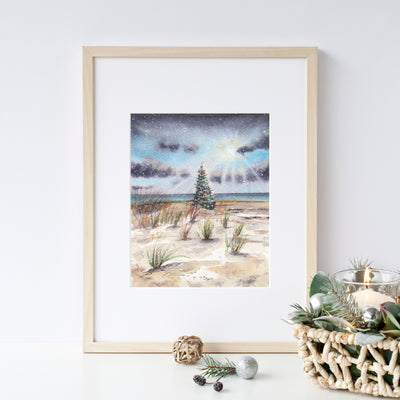 Christmas Beach Day 8x10 or 5x7 Fine Art Print