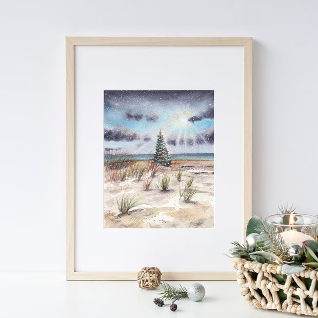 Christmas Beach Day 8x10 or 5x7 Fine Art Print