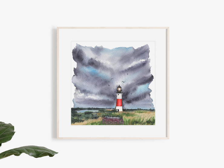 Stormy Lighthouse Fine Art Print