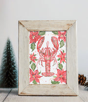 Lobster Poinsettia 8x10 or 5x7 Fine Art Print
