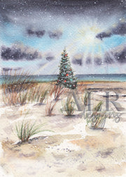 Christmas Beach Day 8x10 or 5x7 Fine Art Print