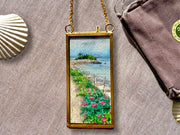 The Knob Mini Original Painting in Hanging Brass Frame