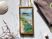 The Knob Mini Original Painting in Hanging Brass Frame