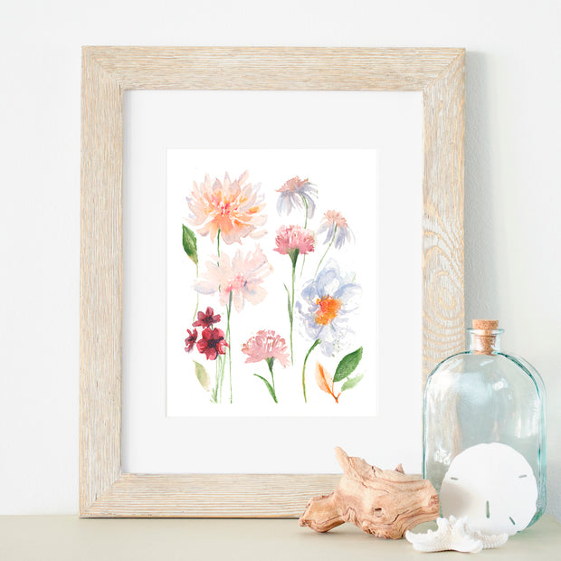 Dahlia Florals 5x7 or 8x10 Fine Art Print