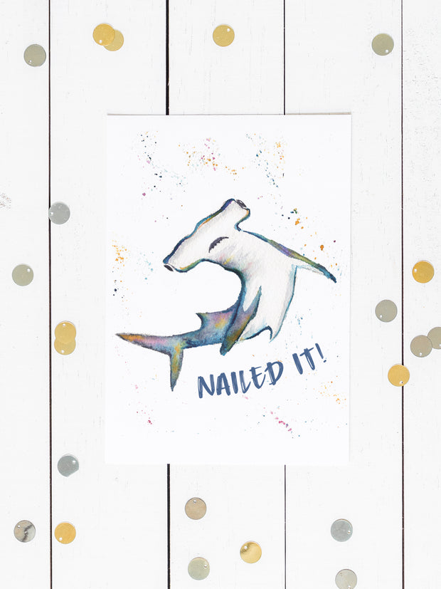 Nailed it! 5x7 Blank Greeting Card