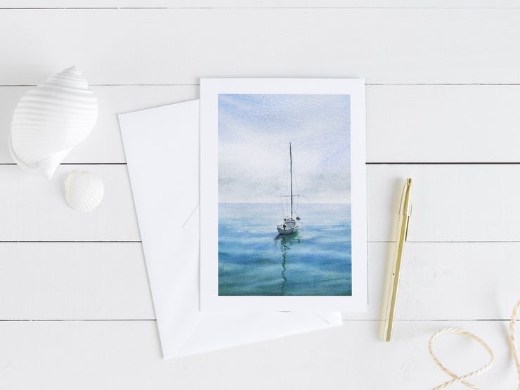 Sail Away 5x7 Blank Greeting Card