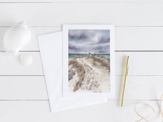 Stormy Dunes 5x7 Blank Greeting Card