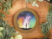 Hand-painted Watercolor "Colorful Galaxy" Ornament