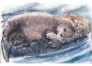 Otter Mama 5x7 Blank Greeting Card