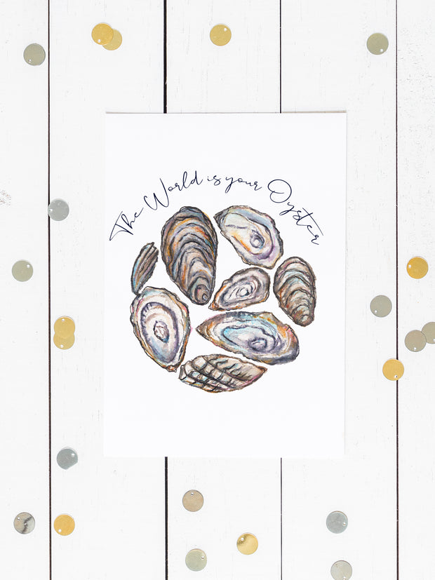 Oyster Celebration! 5x7 Blank Greeting Card