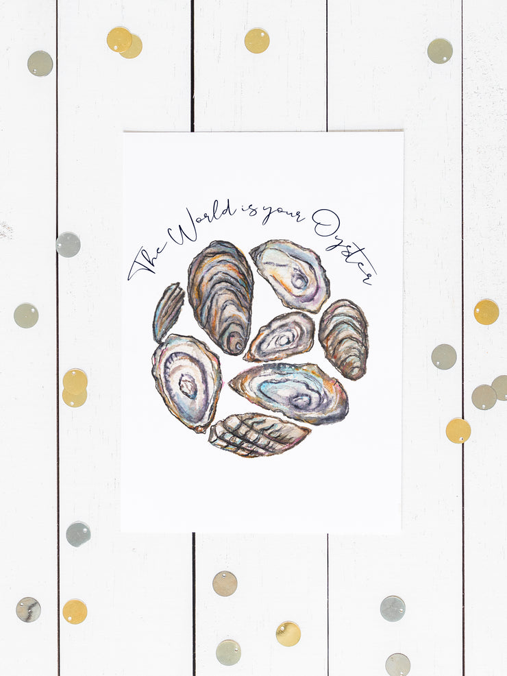 Oyster Celebration! 5x7 Blank Greeting Card