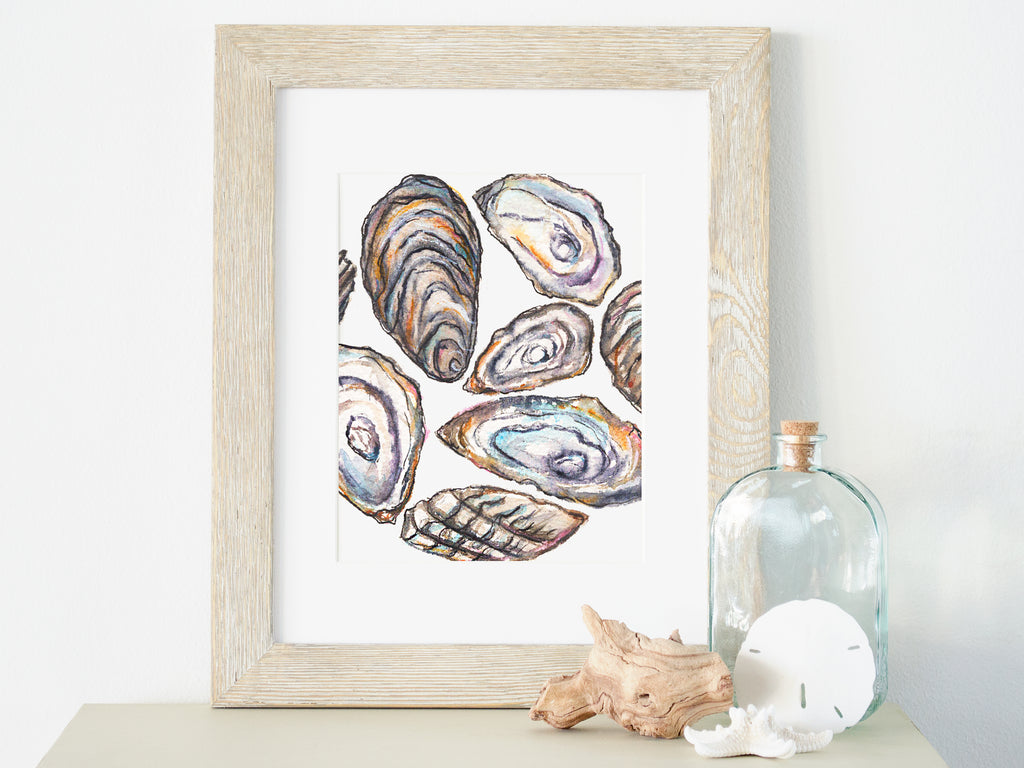 Colorful Oysters 8x10 or 5x7 in Fine Art Print – ALR Designs